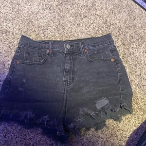 Black Jean shorts